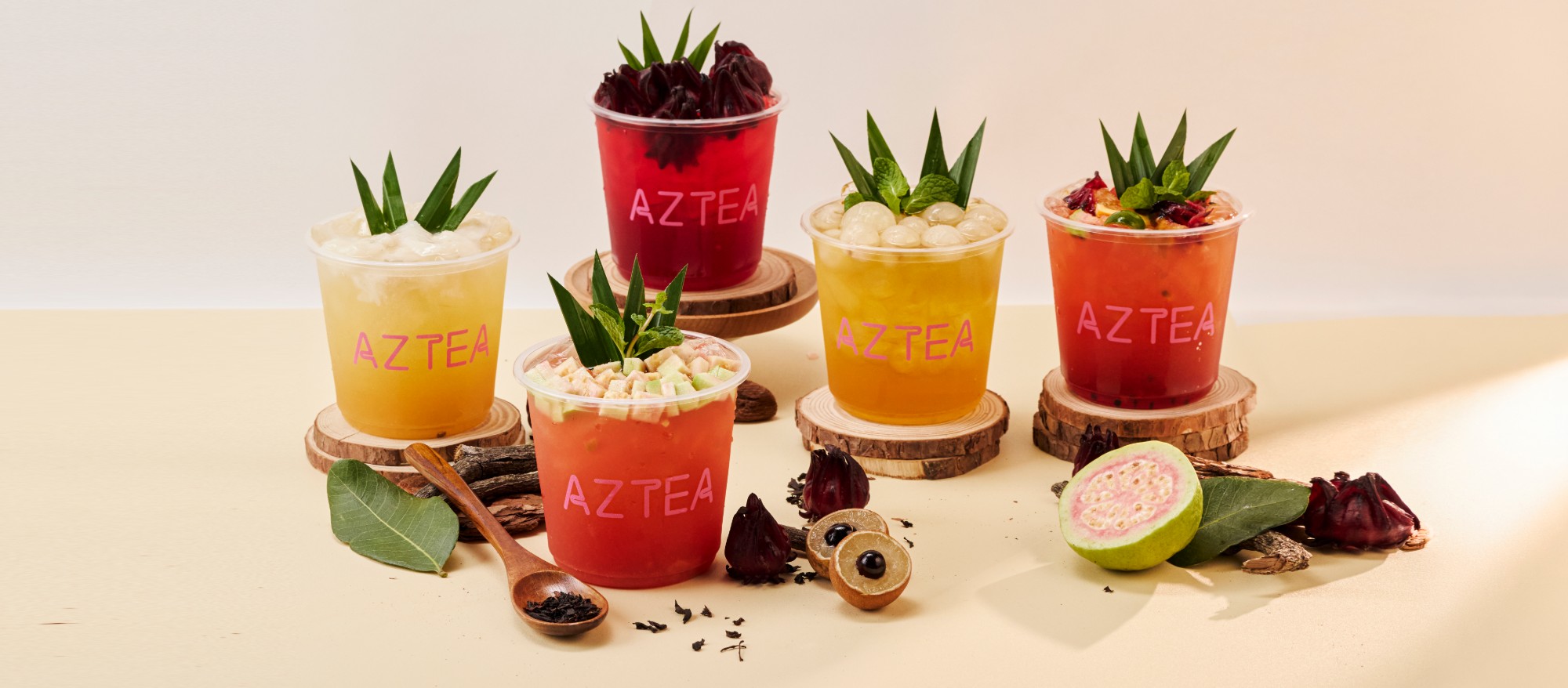 5 ly trà trái cây AZ TEA